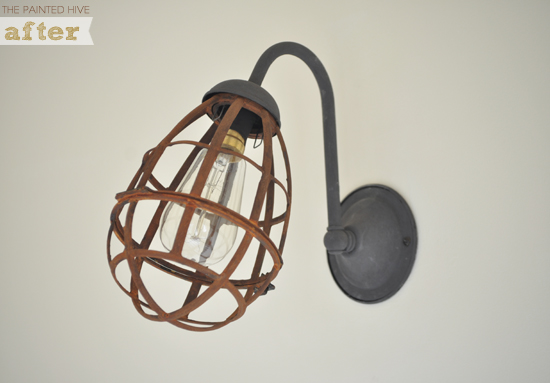 Industrial Sconce Light Makeover