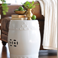 How To Paint Ceramic…Drum Stool Redo