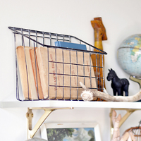 How to Create a “Vintage” Wire Basket from a Plastic Coated Caddy