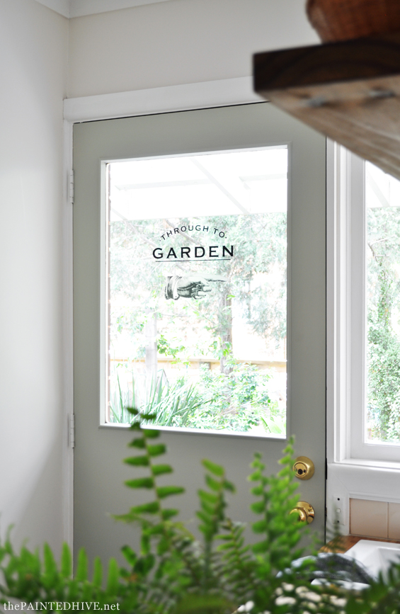 DIY "Through to Garden" Decal...and free printable