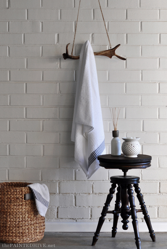 DIY Ticking Trimmed Towels