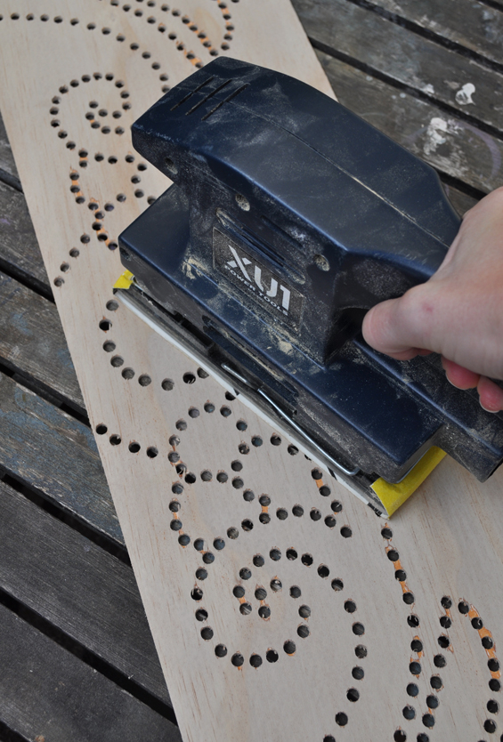 Sanding the Plywod