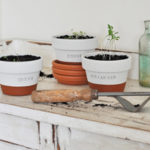 DIY Hand Stamped Pots